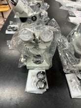 Load image into Gallery viewer, Compact Multi-Lens Stereo Microscope with Angled Head, Metal Pillar Stand, Top Lighting
