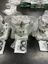 Load image into Gallery viewer, Compact Multi-Lens Stereo Microscope with Angled Head, Metal Pillar Stand, Top Lighting
